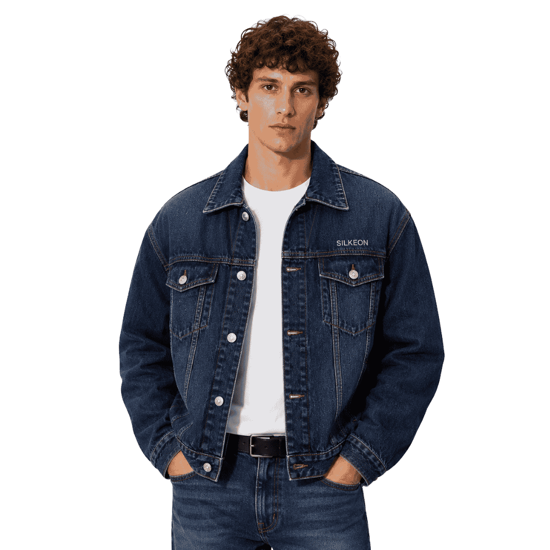 Premium Dark Navy Denim Jacket