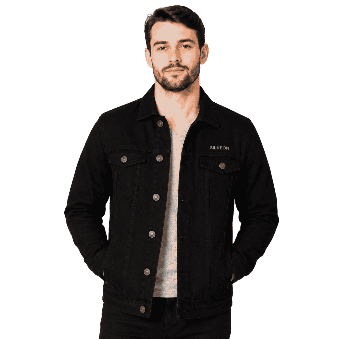Premium Black Denim Jacket