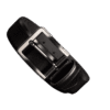 Premium Black Leather Belt with Silver Buckle