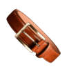 Premium Tan Brown Leather Belt with Gold Buckle