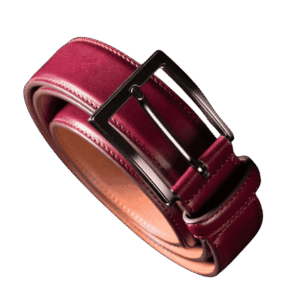 Premium Maroon Leather Belt