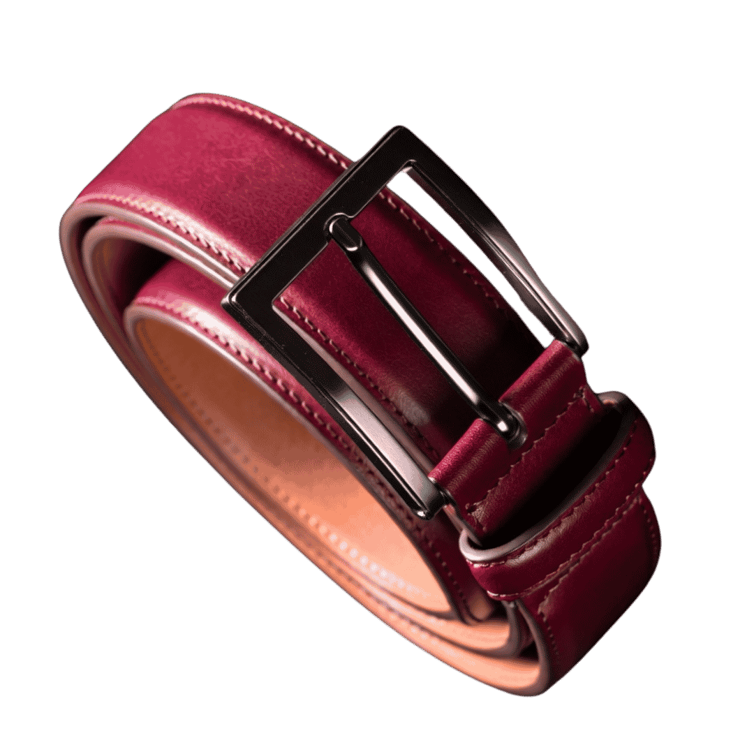 Premium Maroon Leather Belt