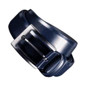 Premium Navy Blue Leather Belt