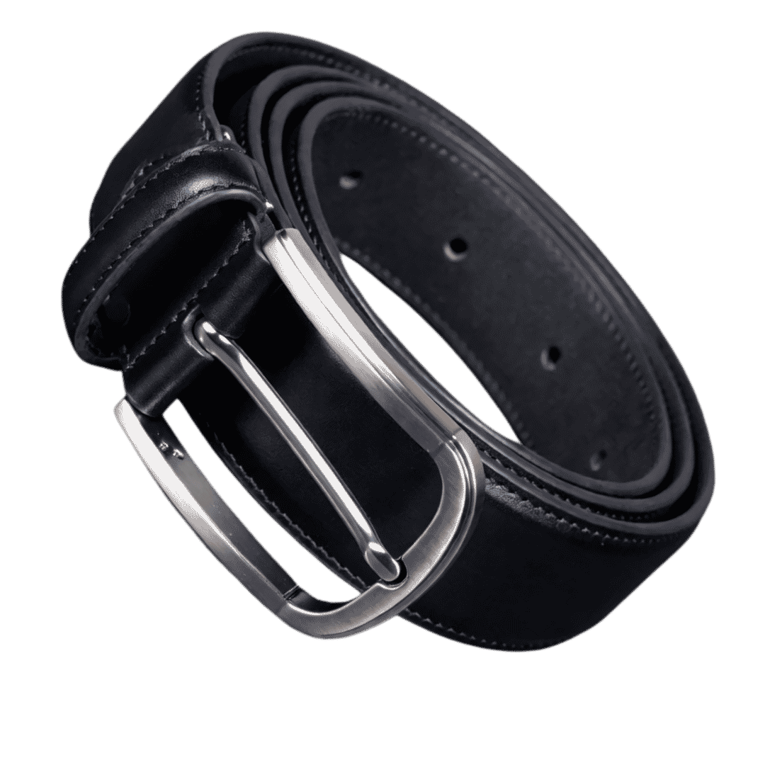 Premium Black Leather Belt