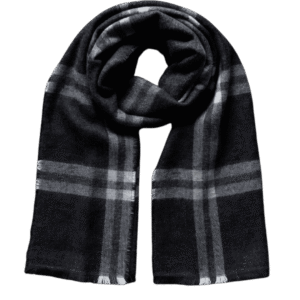 Meta Description Shop the Silkeon® Premium Black Checkered Winter Scarf featuring soft premium fabric, subtle grey checkered stripes, fringed edges, and a comfortable drape. Approx. 70 x 180 cm, perfect for winter wear, travel, casual styling, and everyday layering. Add timeless warmth to your wardrobe with this black checkered scarf, designed with premium texture, versatile style, and trusted Silkeon® quality.