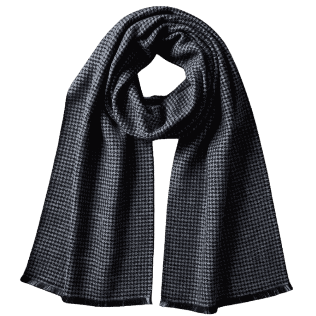 Premium Black Checkered Winter Scarf