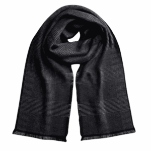 Premium Black Checkered Textured Scarf