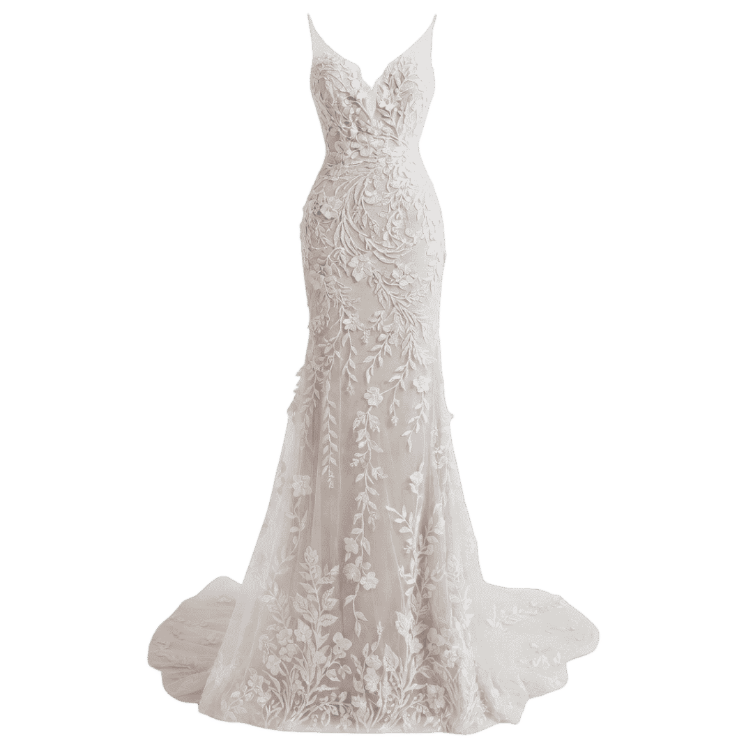 Premium Red Formal Shirt for Women (22) Premium Floral Lace Mermaid Wedding Gown for Women