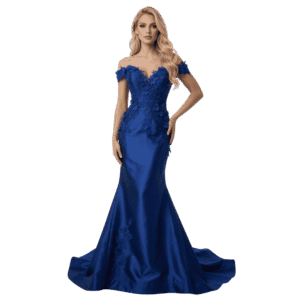 Premium Royal Blue Mermaid Evening Gown for Women