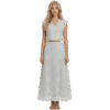 remium White Floral Lace Two-Piece Skirt Set