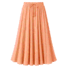 Premium Peach Flowy Midi Skirt