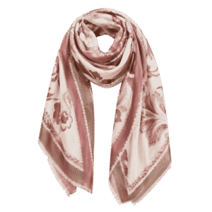 Premium Blush Pink Floral Printed Scarf