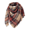 Premium Beige Red & Navy Checkered Scarf