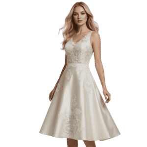 Elegant Floral Lace Midi Dress for Women