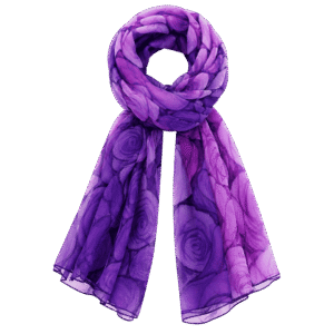 Purple with Rose Floral Print