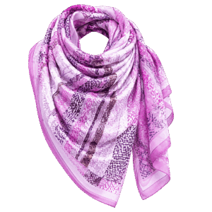 Premium Pink Purple Abstract Printed Scarf