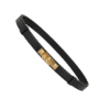 Premium Black Slim Faux Leather Belt with Gold Stud Detail
