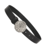 Premium Black Faux Leather Belt with Silver Engraved Buckle