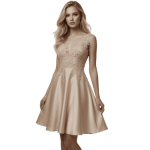 Elegant Floral Satin Midi Dress for Women