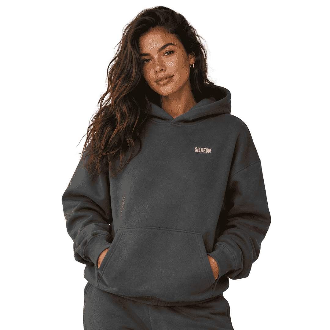 Premium Charcoal Grey Oversized Pullover Hoodie