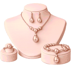 Experience timeless elegance with the Silkeon® Luxury Pearl Jewelry Set, featuring a necklace, earrings, bracelet, and ring with premium pearls and rose gold accents. Perfect for weddings, gifts, formal occasions, and everyday luxury.