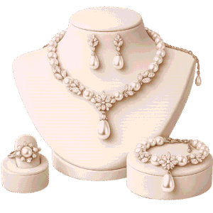 Luxury Floral Pearl Jewelry Set